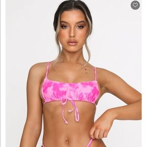 Pink tie dye bikini top